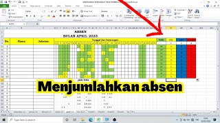 Cara Menjumlahkan Kriteria Tertentu di Microsoft Excel  menjumlahkan absen di excel [upl. by Pritchett]