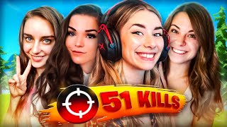 Best Female Squad EVER With 51 Kills ft Loserfruit Alixxa Sparkles [upl. by Neysa]