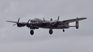 Lancaster B1 Bomber BBMF flying Display at RAF Fairford RIAT 2023 AirShow [upl. by Quince]