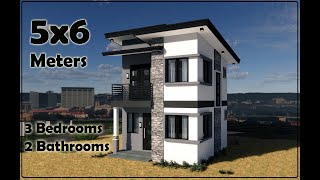 5x6 Meters 2 STOREY HOUSE DESIGN [upl. by Kira]