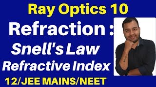 Ray Optics 10  Refraction Of Light  Snells Law amp Refractive Index JEENEET [upl. by Ecirtal503]