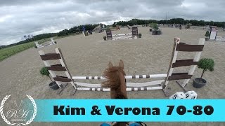 Kim en Verona oefenspringen 70 en 80 cm 18 juni 2016  Gopro [upl. by Laina]