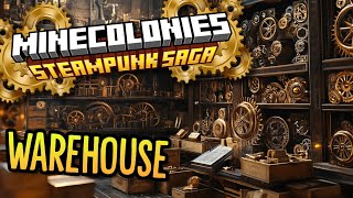 Minecolonies Steampunk Saga 5  Warehouse amp Cobblegen [upl. by Simona]