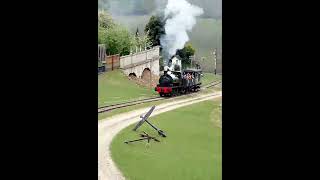 Hudswell Clarke 060ST No31 climbs the bank at Fawley Hill 24422 steam preserved railway [upl. by Eycats]