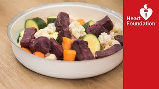 The Basics  Steamed Vegetables Recipe  Heart Foundation NZ [upl. by Adamec]