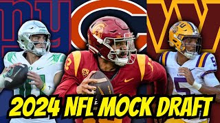 2024 NFL Mock Draft With Trades  2 ROUNDS [upl. by Ecadnak]