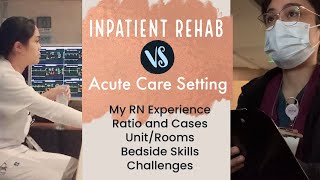 Vlog Inpatient Rehab vs Acute Care Setting [upl. by Sacksen]