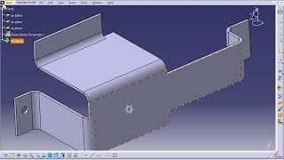 Catia V5 TutorialFlanged Hole StampSheetmetal Workbench [upl. by Aicatsana]