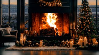 247 Fireplace Instrumental Music🔥Relaxing Music Ambience 🔥 Crackling Fireplace 4K [upl. by Adar]