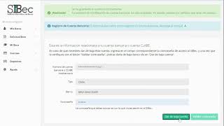 Modificación de cuenta SIBec [upl. by Eelnyl]