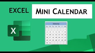 Create Mini Calendar and date picker in Excel  Excel Calendar [upl. by Velvet]