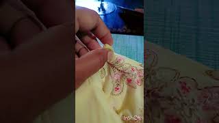 Simple collar kurti Mein lagaen 5 minut mein [upl. by Yadahs]