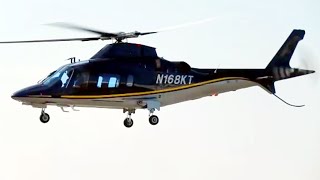 Agusta A109 Executive Helicopter Engine Start WarmUp amp Depart Van Nuys Airport N168KT [upl. by Grant882]