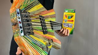 Building a Bass Out of 2000 Colored Pencils [upl. by Swetiana]