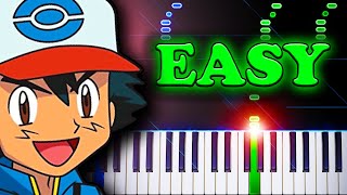 Pokémon Red amp Blue Theme  EASY Piano Tutorial [upl. by Meill]