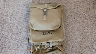 WW2 AMERICAN M1928 HAVERSACK DETAILSHOW TO [upl. by Heng]