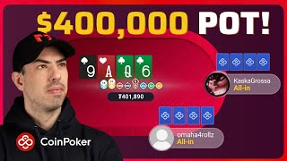 PLO CRUSHER turns SET to win a 400000 Pot full session breakdown [upl. by Lise]