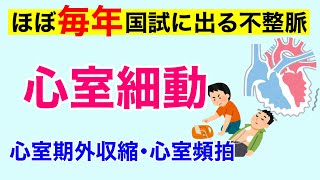 【4分で解説、11分で国試解説】不整脈② 心室細動・心室期外収縮・心室頻拍について解説 [upl. by Aicilf722]