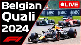 🔴F1 LIVE  Belgian Spa GP QUALI  HEAVY RAIN  Commentary  Live Timing [upl. by Eedia]