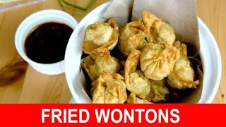 Fried wonton recipe with pork and shrimp filling [upl. by Aramenta215]