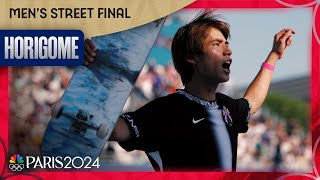 Horigome defends mens street gold Eaton Huston medal for Team USA  Paris Olympics  NBC Sports [upl. by Nodmac]