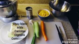 Recette simple et rapide de salade de chou blanc [upl. by Hortensa]