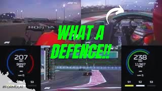 Sergio Perez and Hamilton defence in full with onboard and telemetry  Abu Dhabi GP 2021 [upl. by Hairabez]