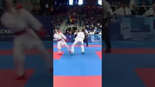 Balancing ippon karate female 67kg kumite karate fighter sports [upl. by Jori]