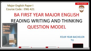 Question Model Of Major English BA First year  Four Year Bachelor  Major English Paper I ENG 421 [upl. by Ferdinana]