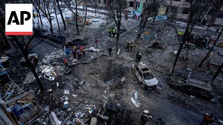 RussiaUkraine war Russian missile attack on Kyiv injures dozens [upl. by Ahsiek]