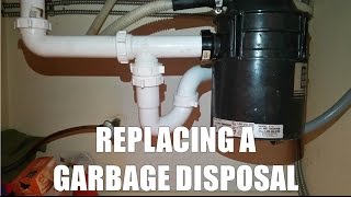 Replacing a broken Garbage Disposal leaking from the housing  Badger 5 to a Badger 100 [upl. by Pan]