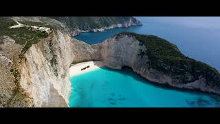 Navagio Beach  Shipwreck  Zakynthos  Drone Footage  4k [upl. by Hazelton]