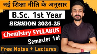 Bsc 1st Year Chemistry Syllabus 20242025  Bsc 1st Semester Chemistry Syllabus  Dadhich Sir [upl. by Balthazar]