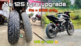 Ns 125 big tyre upgrade  140 or 160 tyre lagaw confused 🤔  ns125 [upl. by Ioved]