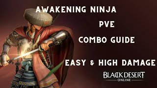 Black Desert Awakening Ninja PVE Combo Guide 2024 Quick amp Easy Version [upl. by Nevek]