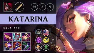 Katarina Mid vs Corki Triple Kill Legendary  NA Challenger Patch 1417 [upl. by Ydurt]