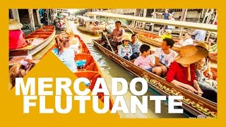 MERCADO FLUTUANTE TAILÂNDIA  DAMNOEN SADUAK FLOATING MARKET [upl. by Atillertse]