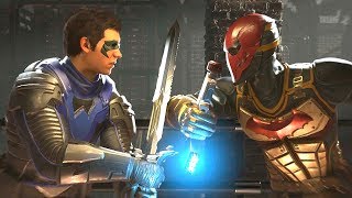 Injustice 2  Robin Vs Red Hood  All Intro DialogueAll Clash Quotes Super Moves [upl. by Ettenuj538]