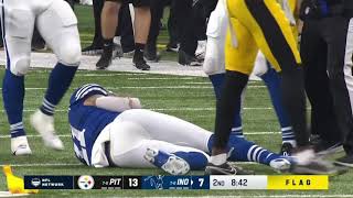 Damontae Kazee ejected after huge hit on Michael Pittman [upl. by Eltsirk]