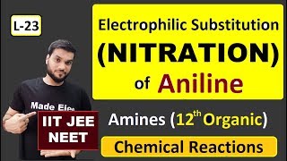 L23 Nitration with Protection of Aniline  Amines Organic reaction  JEE NEET  By AArora [upl. by Llenyl]