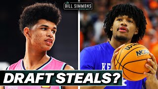 Potential Steals in the 2022 NBA Draft With Kevin O’Connor  The Bill Simmons Podcast [upl. by Dnana590]