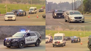 Various Law Enforcement Agencies at Woolsey Fire [upl. by Demakis]