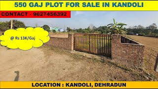 550 Gaj Plot for Sale in Kandoli Dehradun [upl. by Bruns825]