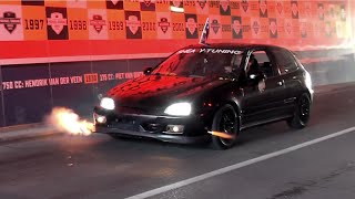 BEST OF Honda Civic SOUNDS Compilation Flames Accelerations Revs Burnouts [upl. by Nytsirhc523]