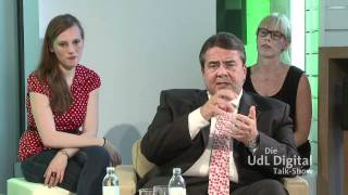 Sigmar Gabriel Christoph Giesa amp Cherno Jobatey in der UdL Digital TalkShow [upl. by Vigor]