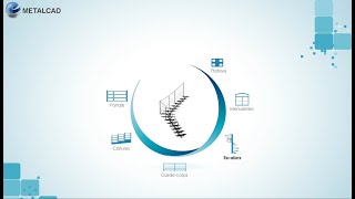 Conception escalier droit METALCAD [upl. by Nyllij]