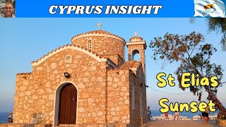 Stunning Sunset Location  St Elias Hilltop Church Protaras Cyprus [upl. by Yeltihw]