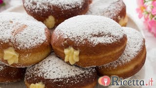 Bomboloni alla crema  Ricettait [upl. by Lorry]