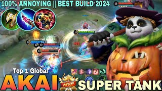 AKAI THE MOST ANNOYING HERO IN ML  AKAI NEW BEST REVAMPED BUILD  AKAI BEST BUILD 2024  MLBB [upl. by Avehstab]