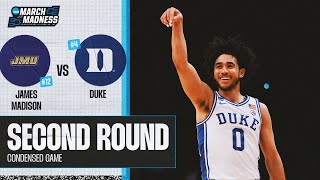 Duke vs James Madison  Second Round NCAA tournament extended highlights [upl. by Adlez744]